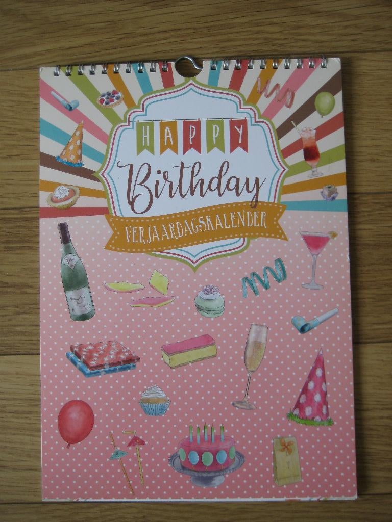 Vrolijke verjaardagskalender met illustraties van Liz Ditter, Ophalen of Verzenden, Maandkalender, Nieuw