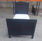 2x Eenpersoonsbed zonder matras - Grijs Hout, Huis en Inrichting, Slaapkamer | Bedden, Ophalen, Gebruikt, 90 cm, Eenpersoons