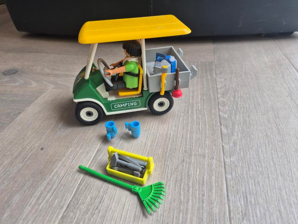 Playmobil camping dienstwagentje (compleet), Ophalen of Verzenden, Zo goed als nieuw, Complete set