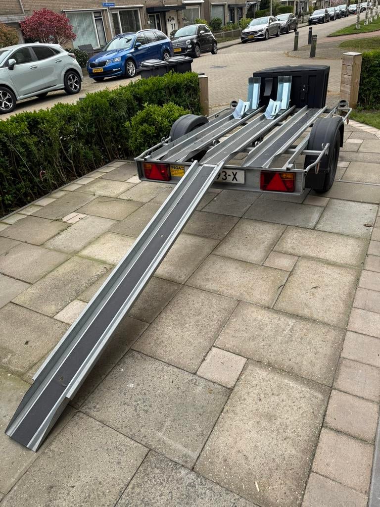 Oprijplaat voor motor trailer 210 cm, Ophalen, Gebruikt