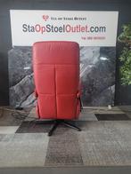 Staopstoel Meubelzorg Leder rood, Minder dan 75 cm, Leer, Ophalen of Verzenden, Zo goed als nieuw