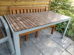 Tuintafel met stoelen, Tuin en Terras, Tuinsets en Loungesets, Ophalen, 4 zitplaatsen, Gebruikt, Aluminium