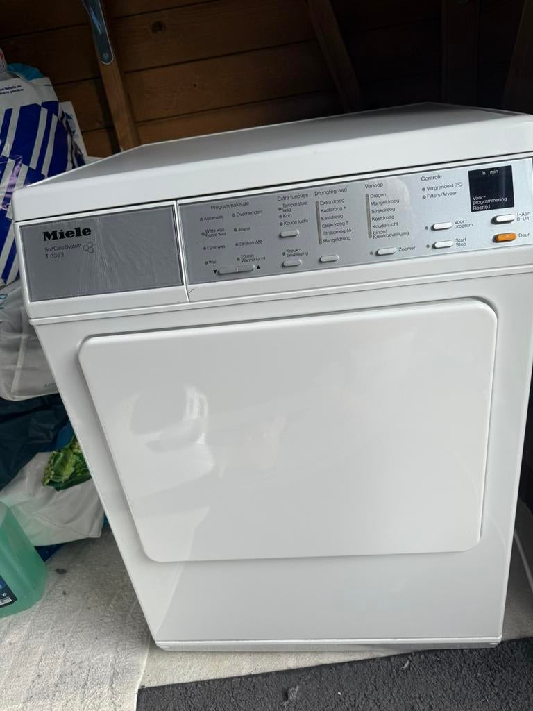 Miele softcare system T8363 lucht afvoer droger, Witgoed en Apparatuur, Wasdrogers, Ophalen, 6 tot 8 kg, Luchtafvoer, Zo goed als nieuw