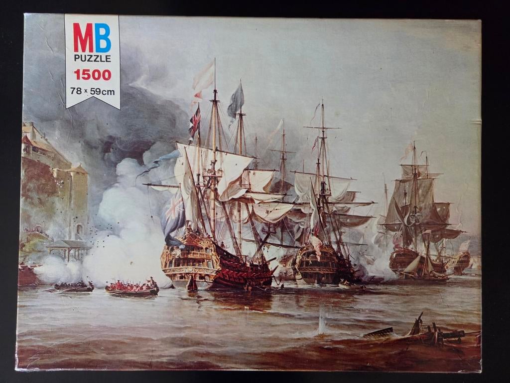 Mb puzzel 1500 stukjes porto bello, Ophalen of Verzenden, 500 t/m 1500 stukjes, Gebruikt