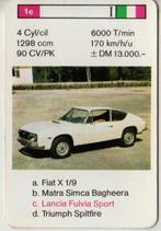 Kw440 autokaartje 1C lancia fulvia sport, Ophalen of Verzenden, Zo goed als nieuw, Auto's