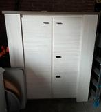 Dressoir witcreme bruingrijs 164hoogtex140 breedtex49diepte, Ophalen, Gebruikt, 25 tot 50 cm