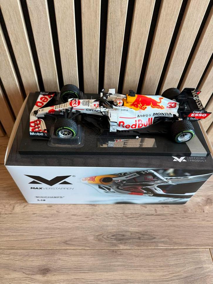 Max Verstappen RB16B Turkse GP 2021 Minichamps 1:18, Hobby en Vrije tijd, Modelauto's | 1:18, Nieuw, Auto, MiniChamps, Ophalen of Verzenden