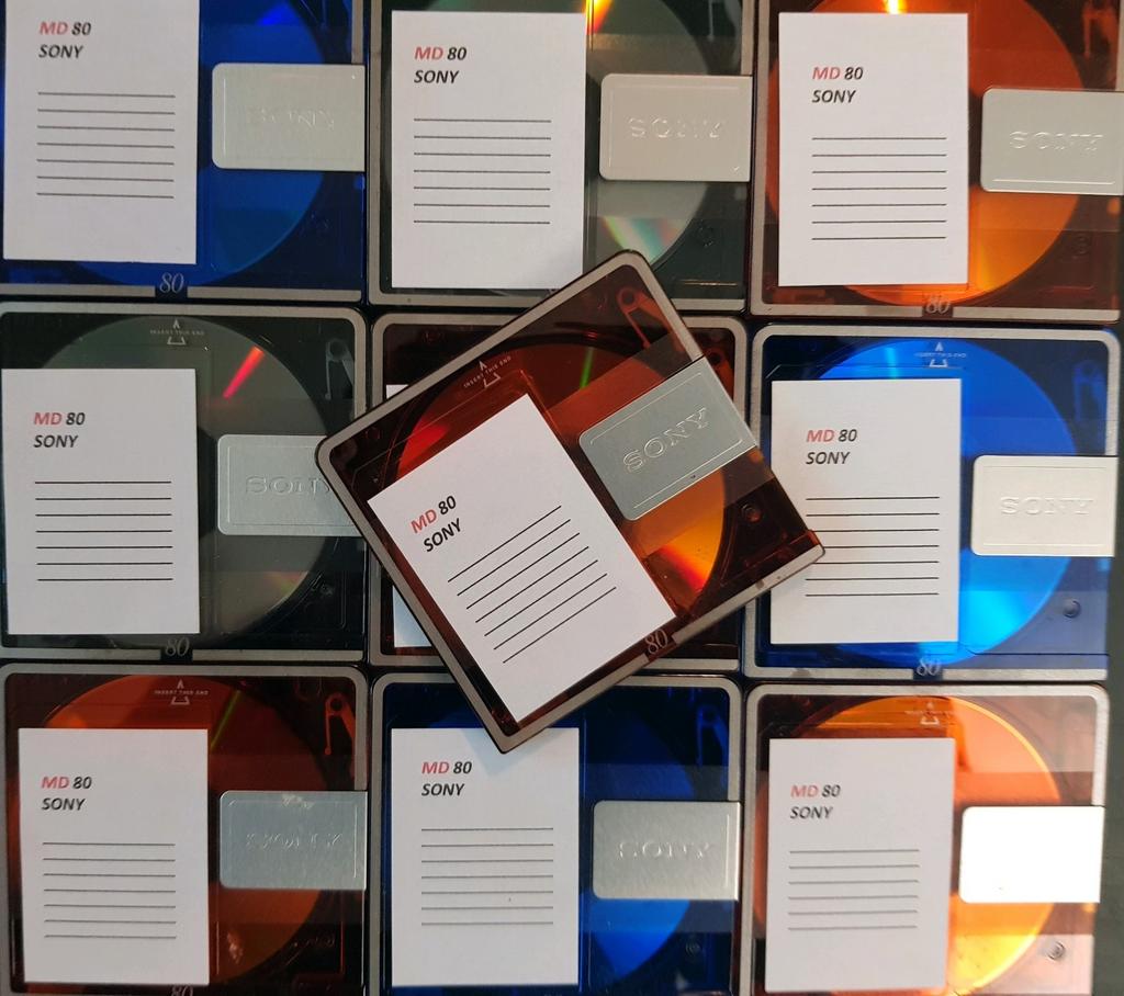 10 Stuks Sony 80 Minidisc  met hoesjes, Verzenden