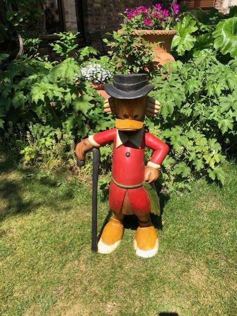 Houten Dagobert Duck beeld, Verzamelen, Ophalen of Verzenden, Zo goed als nieuw, Dier