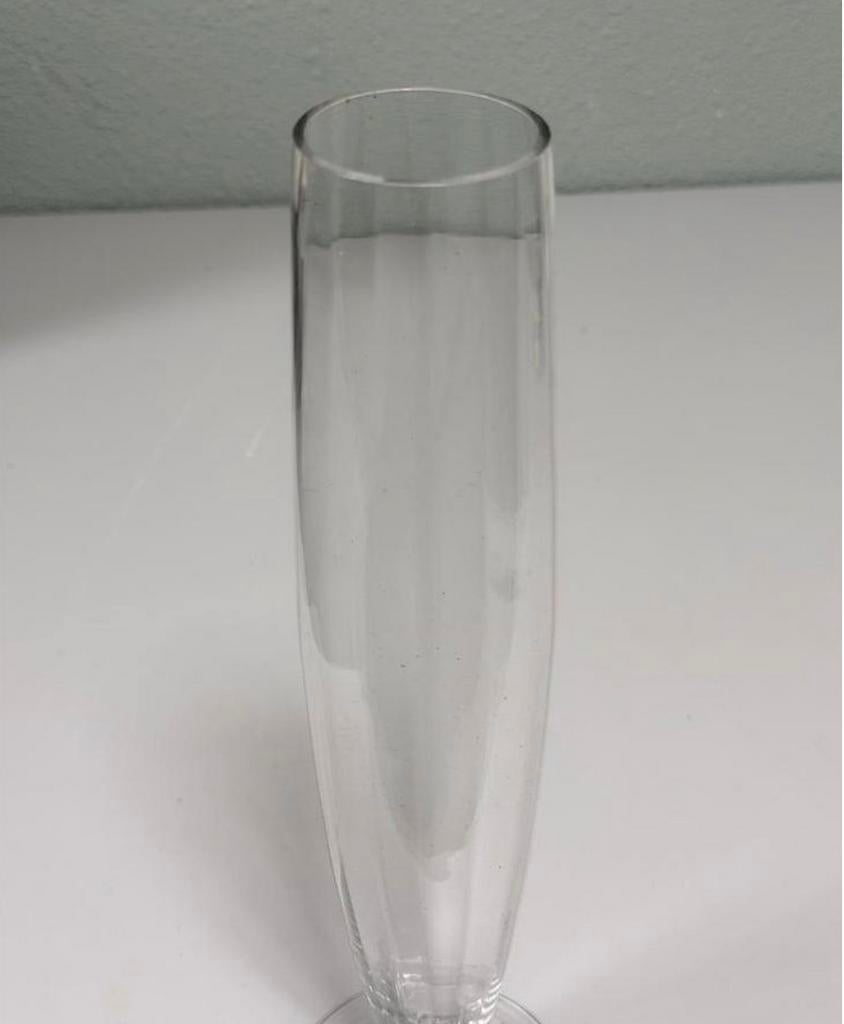 Vintage glazen vaas 30 cm hoog – helder glas bloemenvaas, Antiek en Kunst, Antiek | Vazen, Ophalen of Verzenden