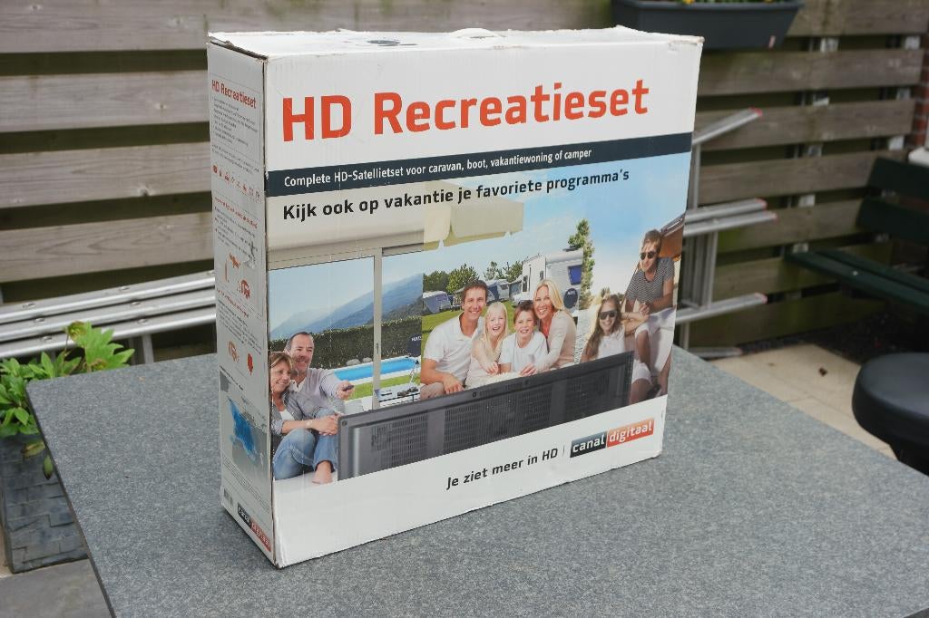 Complete Canal Digitaal recreatieset met tv ontvanger., Audio, Tv en Foto, Schotelantennes, Ophalen, Gebruikt, (Schotel)antenne-accessoires