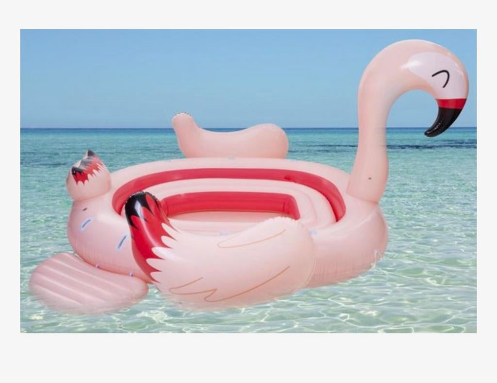 Mega opblaasbare flamingo eiland voor 6 personen!, Ophalen of Verzenden, Nieuw