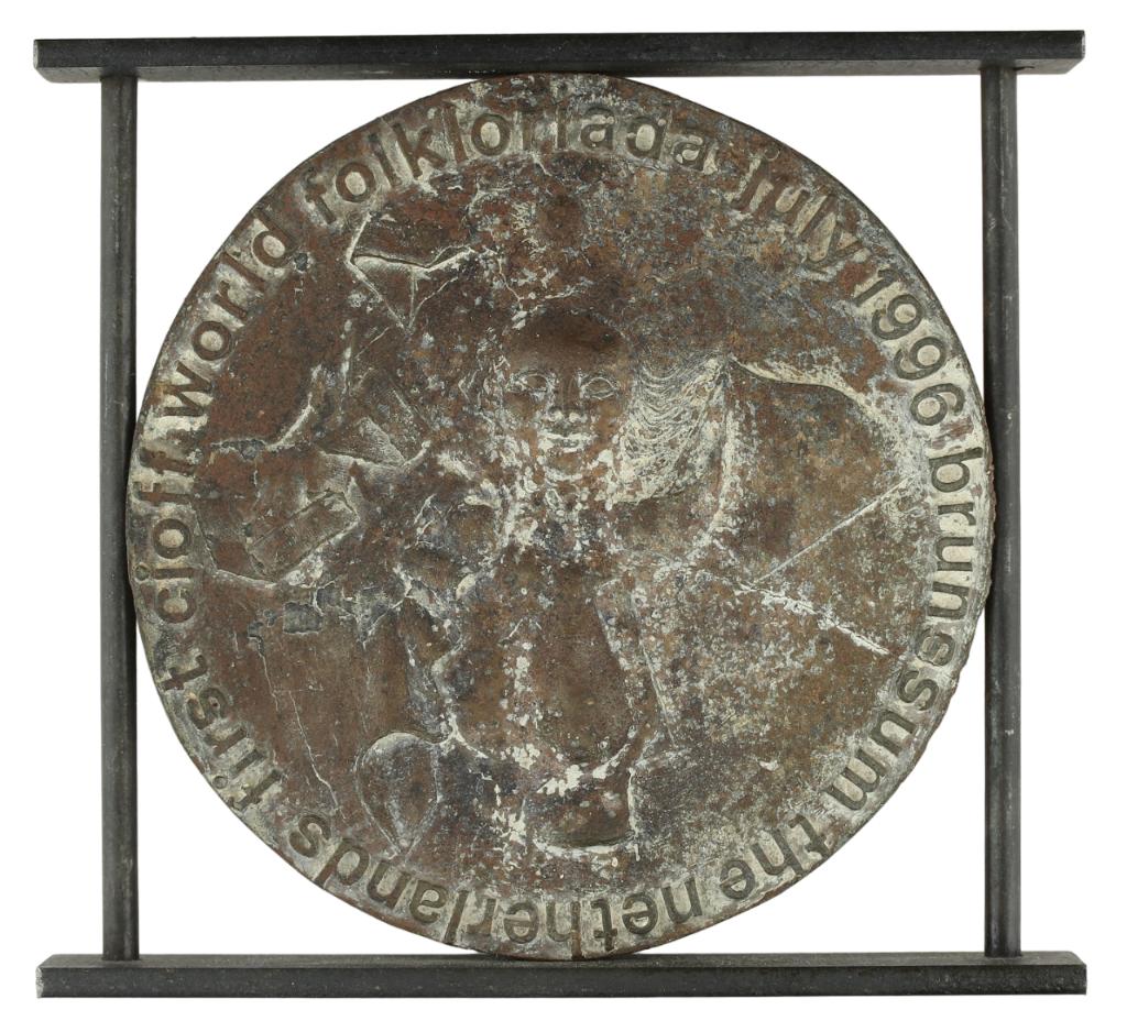 Caius Spronken PENNING EERSTE CIOFF WERELD FOLKLORIADE, Verzenden, Brons, Nederland