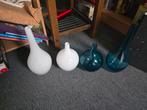 IKEA Vazen - Set van 4 glazen vazen (wit en blauw), Ophalen, Gebruikt, Wit, Glas