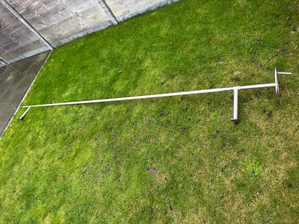 Rvs oprol stang tbv zwembad zeil, Tuin en Terras, Zwembad-toebehoren, Ophalen, Zo goed als nieuw, Afdekzeil