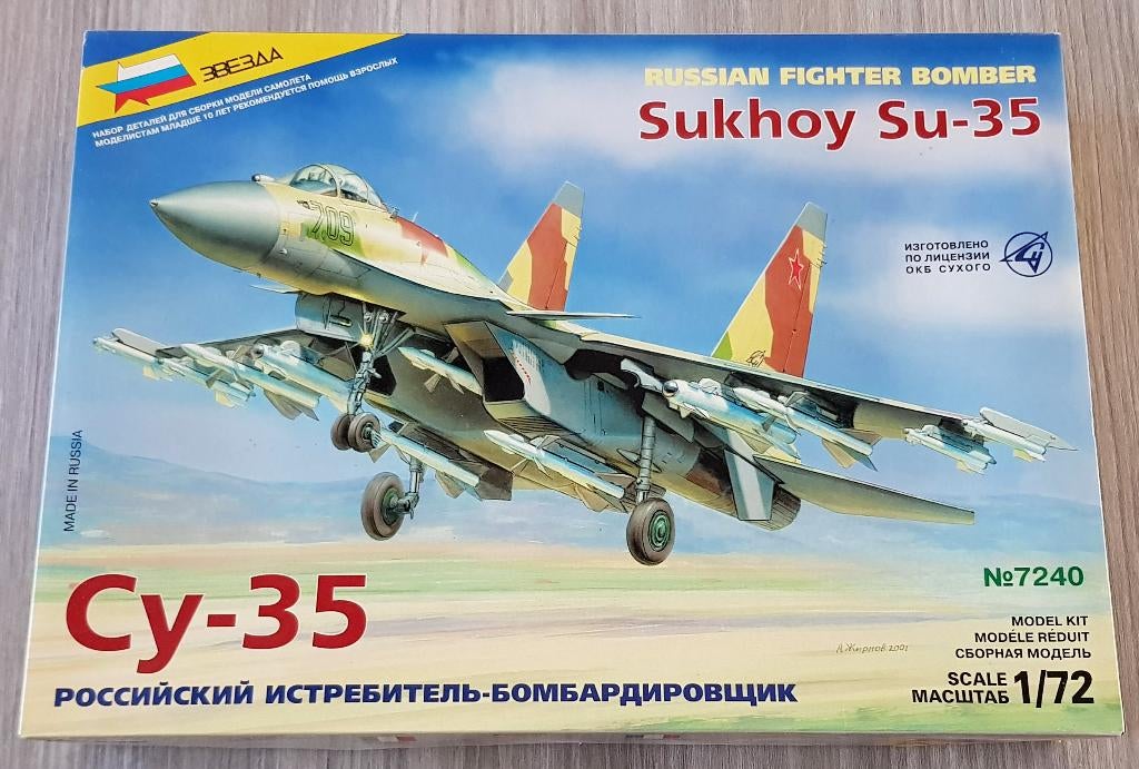 Sukhoi Su-35, zvezda 1:72, Overige merken, 1:72 tot 1:144, Nieuw, Ophalen of Verzenden