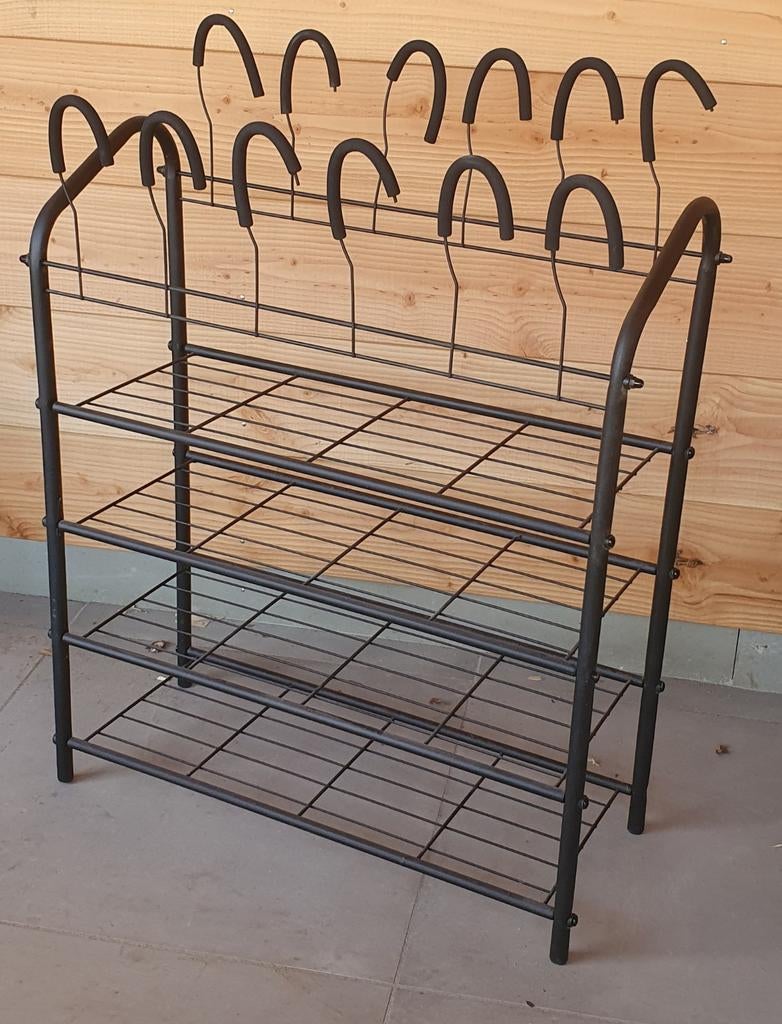 Schoenenrek zwart voor 18 paar schoenen - 70x27x88 cm, Ophalen, Gebruikt