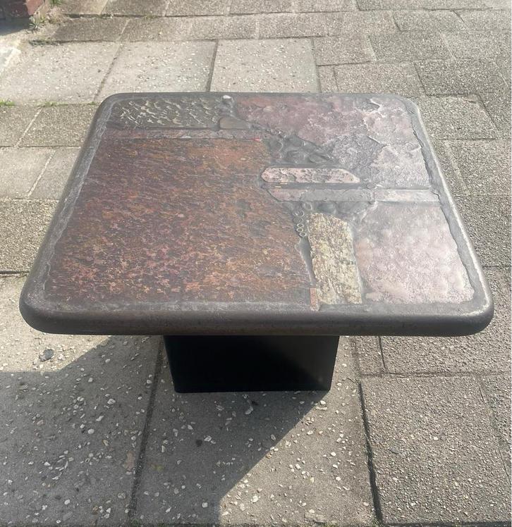 Te koop: set van twee Brutalistische salontafels Paul Kingma, Huis en Inrichting, Tafels | Salontafels, Gebruikt, Minder dan 50 cm