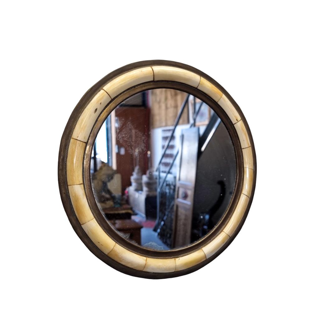 Vintage Marokkaanse spiegel, Huis en Inrichting, Minder dan 50 cm, Gebruikt, Rond, Ophalen of Verzenden