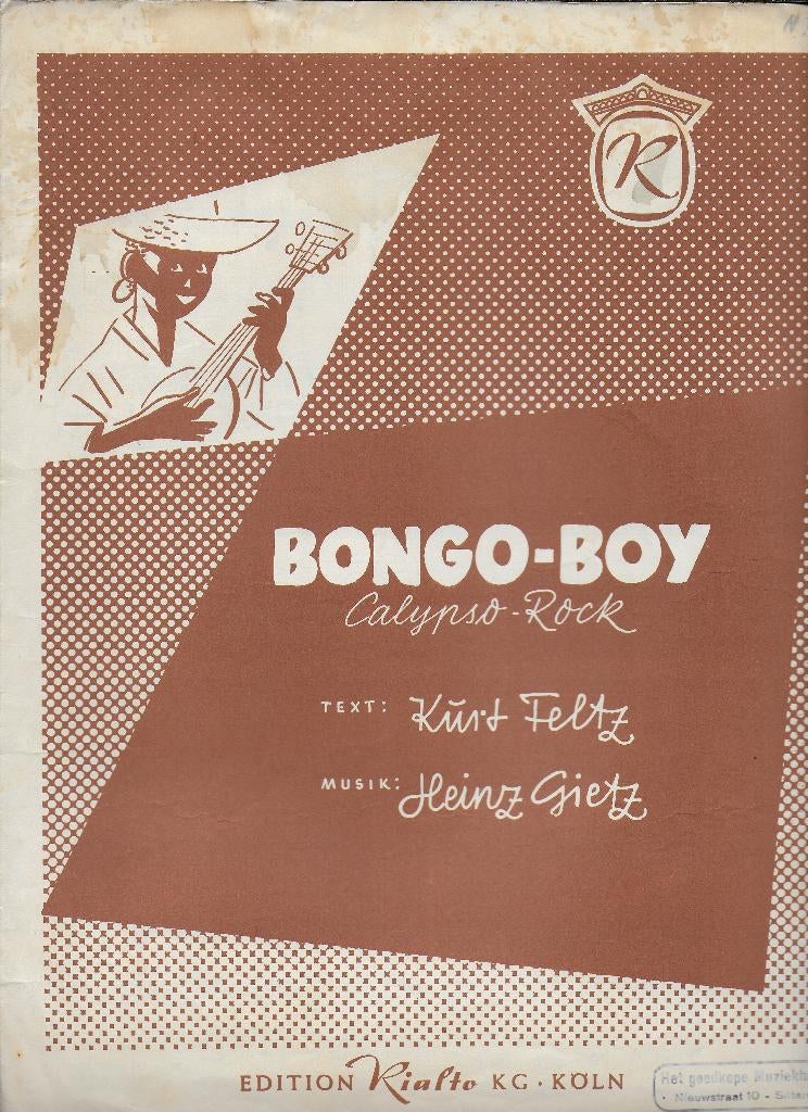 Mu193 bladmuziek bongo boy calypso rock  ---, Ophalen of Verzenden, Zo goed als nieuw, Artiest of Componist, Klassiek