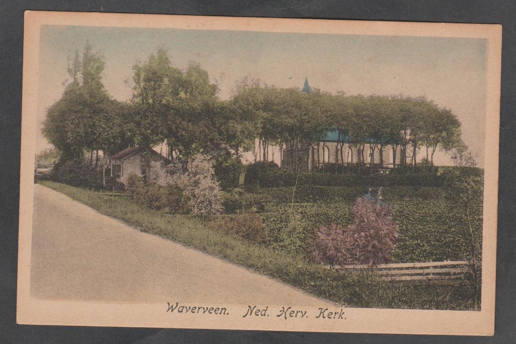 waverveen  dorpsgezicht, Verzamelen, Ansichtkaarten | Nederland, Verzenden, 1940 tot 1960, Ongelopen, Utrecht