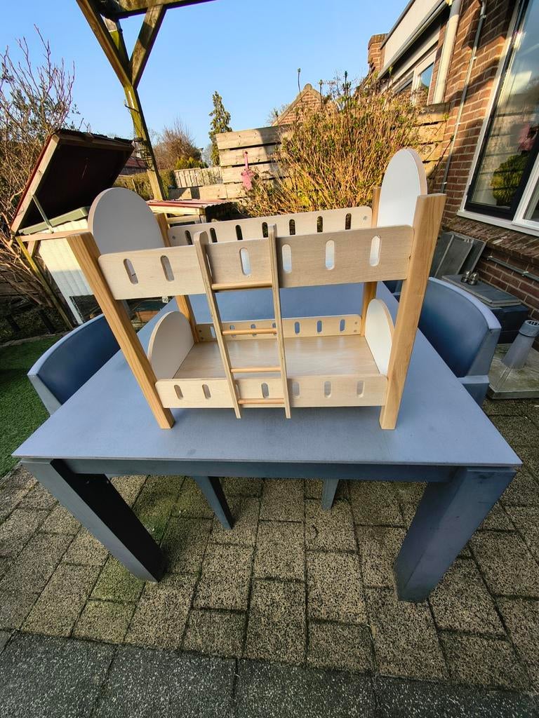 Houten poppen stapelbed met ladder, Ophalen, Gebruikt, Toebehoren