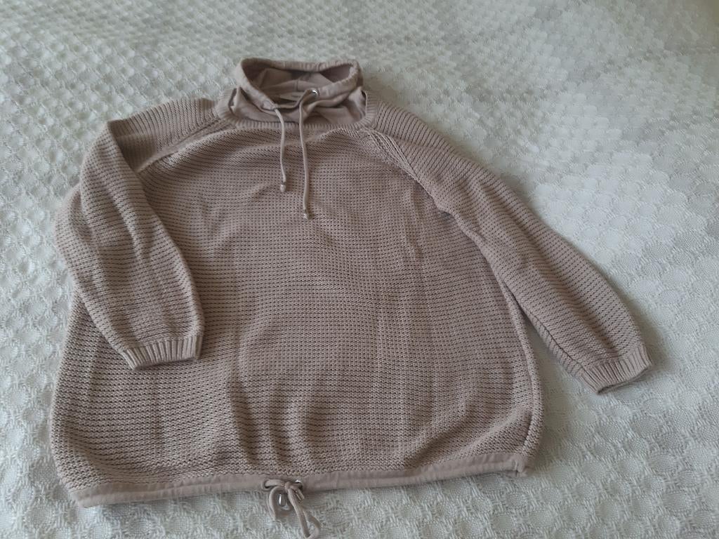 sportieve aparte katoenen trui Heine maat 44/46, Kleding | Dames, Ophalen, Bruin, Maat 42/44 (L), Zo goed als nieuw