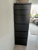 IKEA Malm ladekast 6 lades zwartbruin/spiegelglas 40x123cm, Huis en Inrichting, Kasten | Ladekasten, Ophalen, Minder dan 50 cm