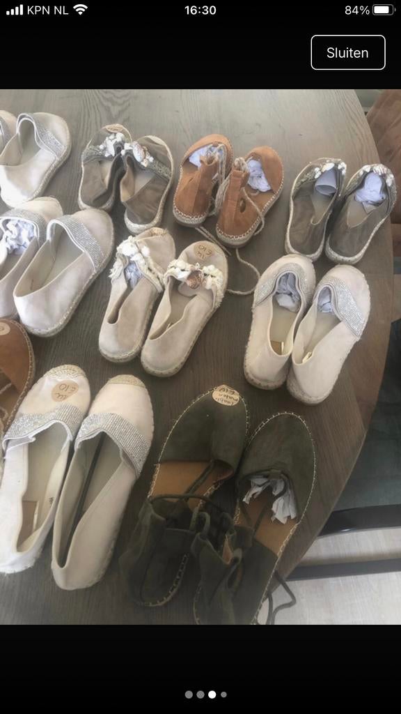 11 paar Lucky Shoes espadrilles maat 37 t/m 41, Kleding | Dames, Schoenen, Beige, Nieuw, Ophalen of Verzenden, Espadrilles of Moccasins