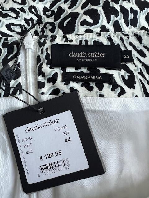 NIEUW Claudia Strater rok leo zwart wit grijs 44, Kleding | Dames, Rokken, Verzenden, Zwart, Maat 42/44 (L), Nieuw