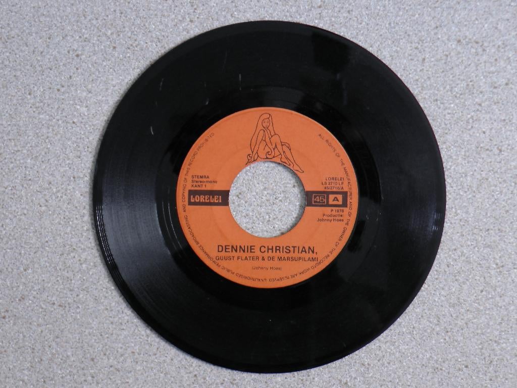 Dennie Christian - Guust Flater & de Marsipulami VINYL SINGL, Cd's en Dvd's, Gebruikt, 7 inch, Single, Ophalen of Verzenden