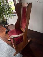 Antieke eiken schommelstoel met lade, Ophalen