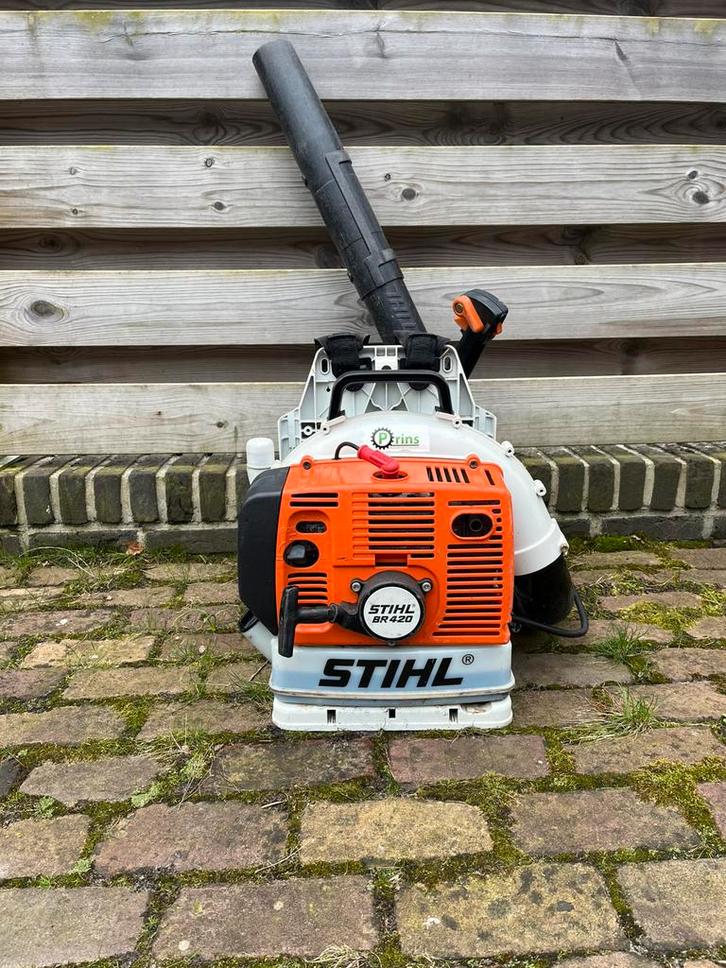 Stihl BR420 bladblazer, Tuin en Terras, Bladblazers, Gebruikt, Ruggedragen, Benzine, Ophalen of Verzenden
