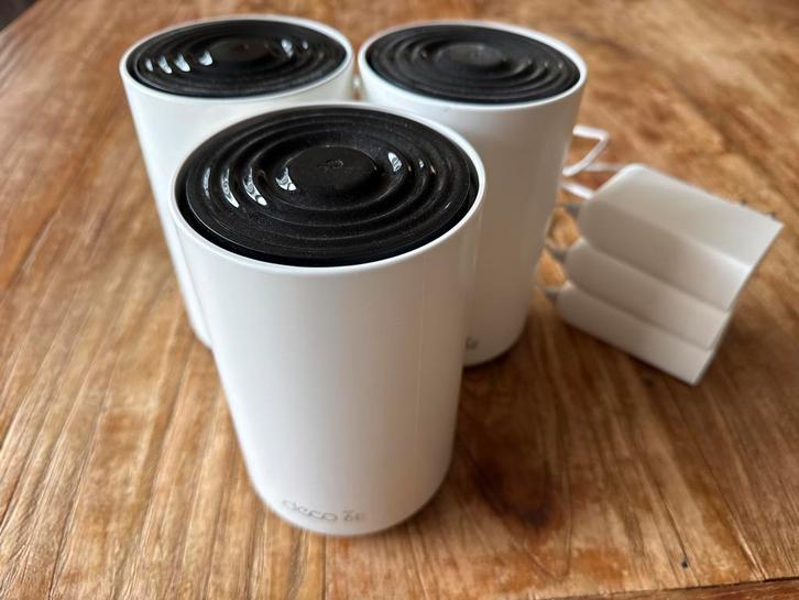 2x was 3x TP-Link Deco XE75 mesh wifi systeem, Computers en Software, Routers en Modems, Gebruikt, Router, Ophalen of Verzenden