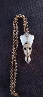 Nefertiti Hanger met Ketting - Goudkleurig, Ophalen of Verzenden, Zo goed als nieuw, Goud, Overige materialen