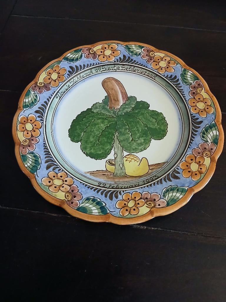 Decoratieve wandbord met afbeelding,28cm, Ophalen of Verzenden