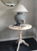 Bijzet tafel en brynxz kruiklamp, Huis en Inrichting, Ophalen, Gebruikt, Rond