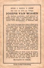 Wissen van Joseph 1916-1949 Sibbe, Ophalen of Verzenden