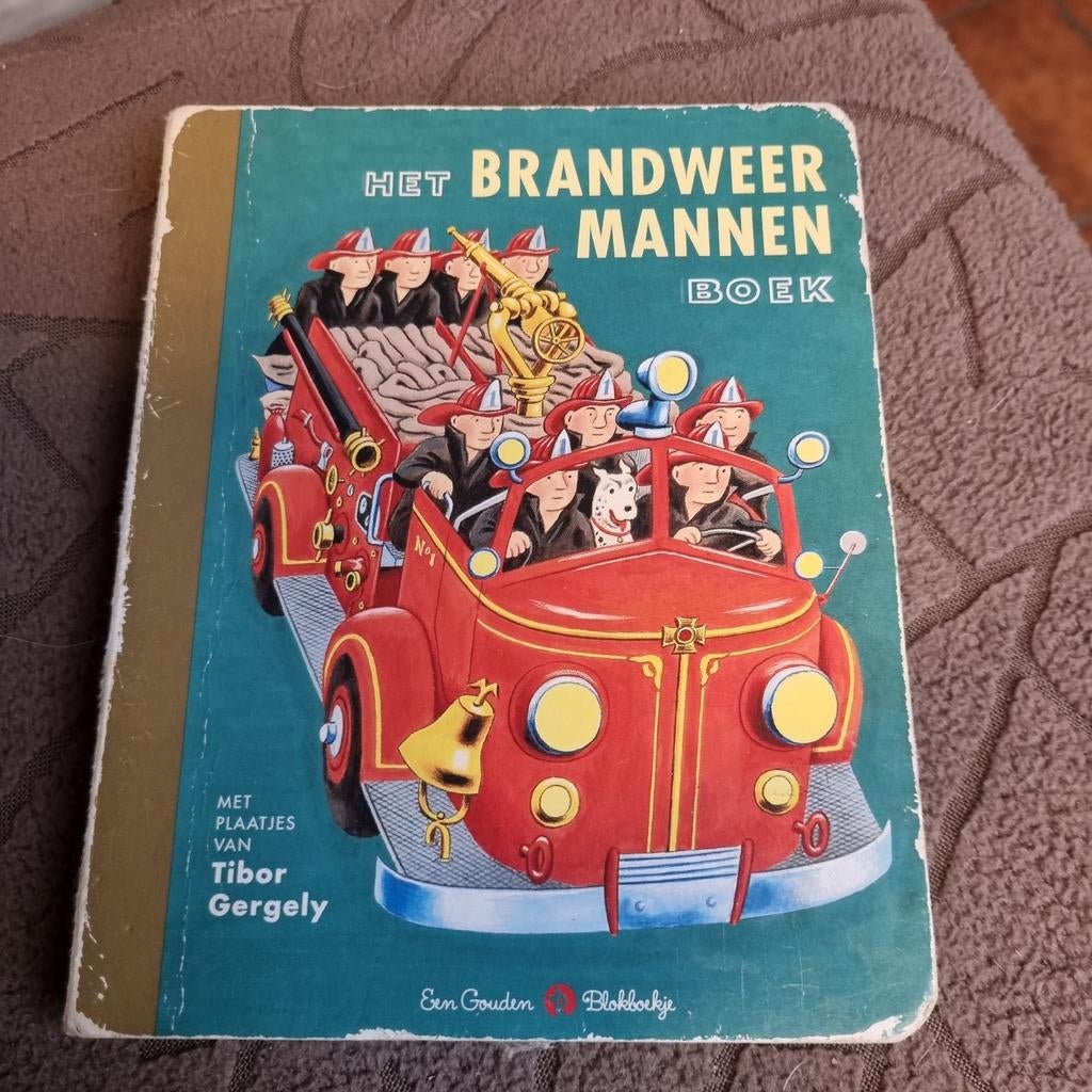Het Brandweermannenboek - een gouden blokboekje, Ophalen of Verzenden, Gelezen
