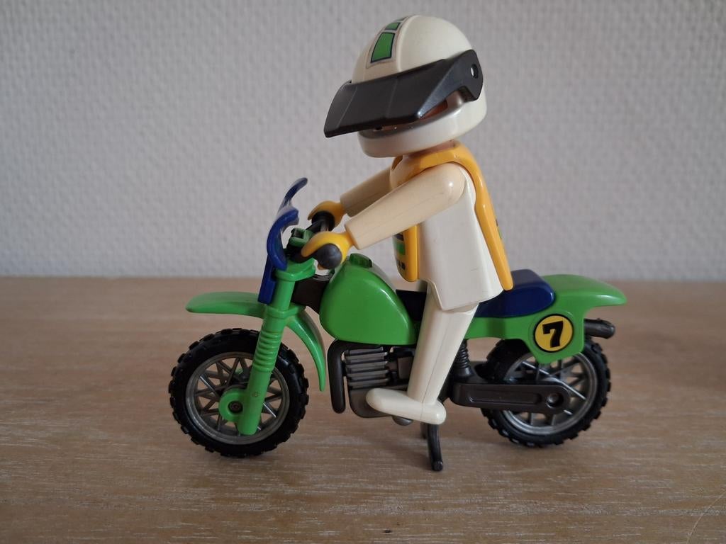 Playmobil crosmotor met crosser setnr 3301, Ophalen of Verzenden, Gebruikt, Complete set