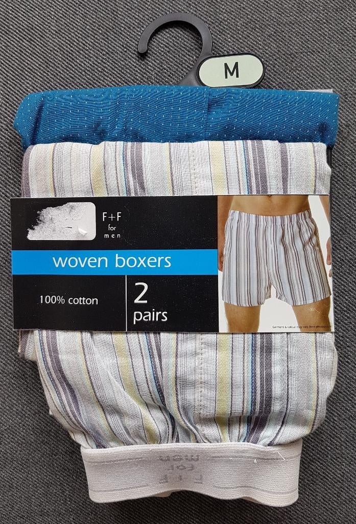 2-pack heren boxers maat M NIEUW (0287) a, Ophalen of Verzenden, Overige kleuren, F+F for men, Boxer