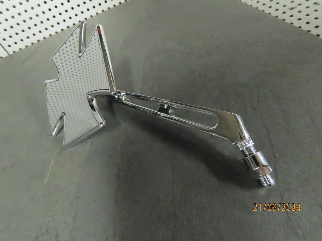 Iron Cross Spiegel links Gothic Spiegel Chopper Custom, Ophalen of Verzenden, Zo goed als nieuw, Highway Hawk