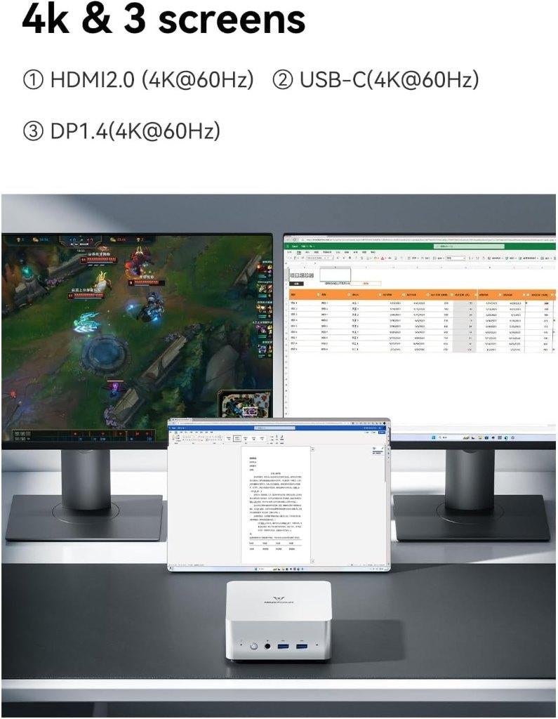 MINISFORUM UN1290 Mini PC, Intel Core i9 12900HK, 32/1TB, Minisforum, 32 GB, Support@minisforum.com, Intel Core i9