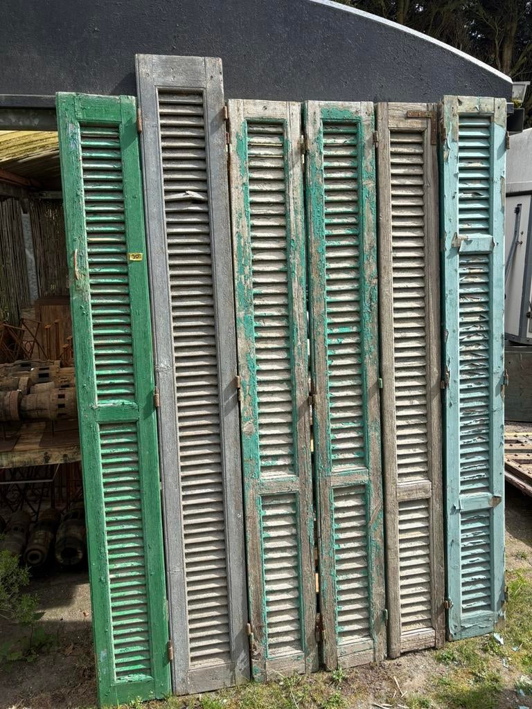 6 oude louvre deuren, Ophalen, Gebruikt, Hout, Decoratieobject