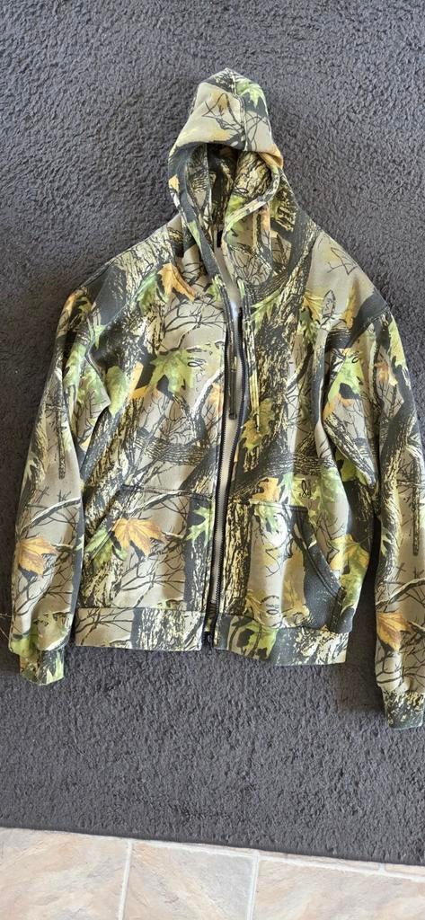Camouflage fleece vest karpervissen, Ophalen of Verzenden, Zo goed als nieuw, Maat 52/54 (L), Groen