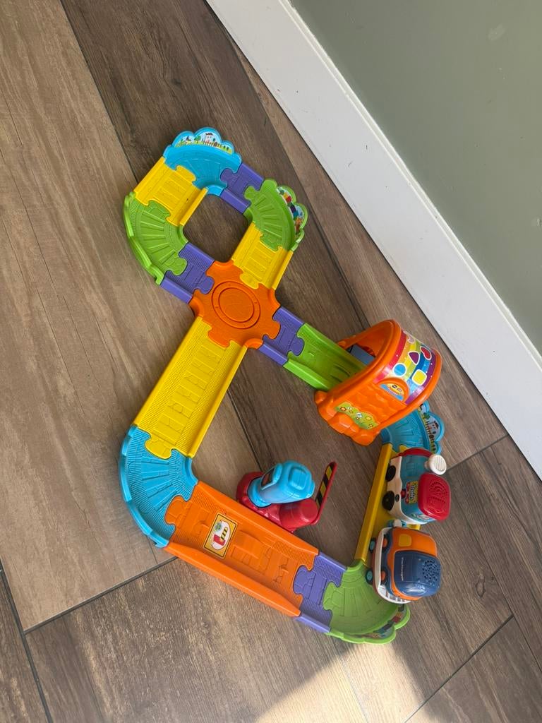 Toet toet auto’s treinspoor., Ophalen of Verzenden, Nieuw, Auto, Met licht