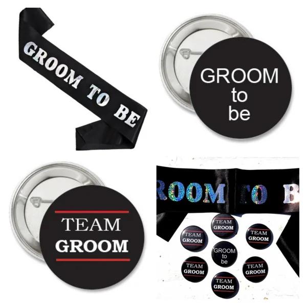 Groom to Be en Team Groom set, Kleding | Heren, Trouwkleding en Trouwaccessoires, Zwart, Nieuw, Ophalen of Verzenden, Accessoires