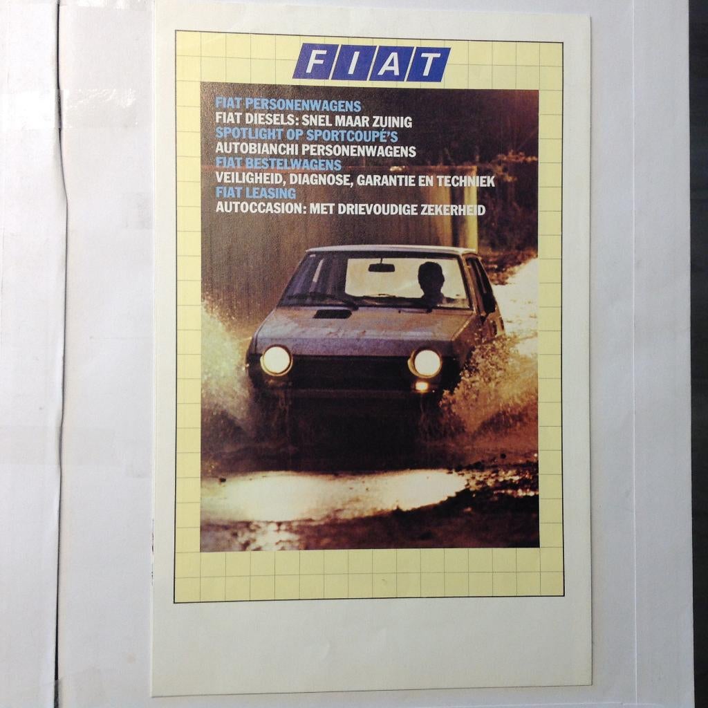 Fiat personenauto's vouwfolder 1979 NED zie omschrijving, Ophalen of Verzenden, Nieuw, Overige merken