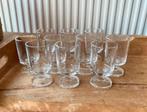 10 oude  borrelglaasjes / amuseglaasjes op voetje, Ophalen of Verzenden, Gebruikt