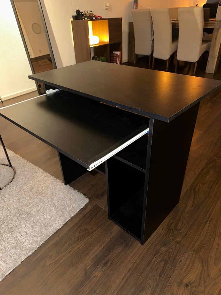 vidaXL Bureau 80x45x74 cm Zwart Spaanplaat, Huis en Inrichting, Bureaus, Ophalen, Spaanplaat of MDF, Zo goed als nieuw, Overige merken